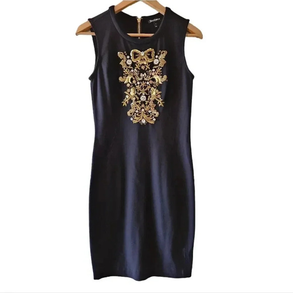 Juicy Couture Black Beaded Sequence Bodycon Casual Mini Sleeveless Dress Size 2. - Picture 6 of 15